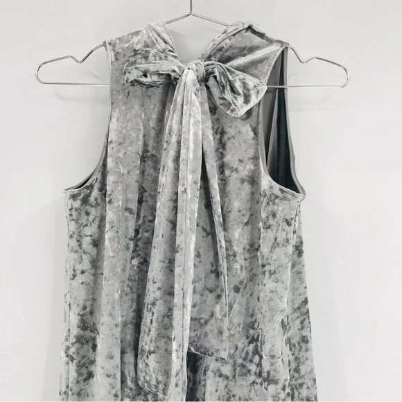 Tyler Boe Crushed Velvet Shift Dress Silver Size XS - Picture 8 of 8